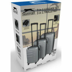 Slazenger 3 db bőröndből álló készlet, 18, 22, 26 hüvelykes, ezüs (com8711252186481)