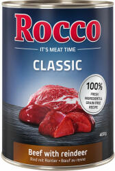 Rocco Rocco Preț special! 6 x 400 g Classic Hrană umedă câini - Vită și ren