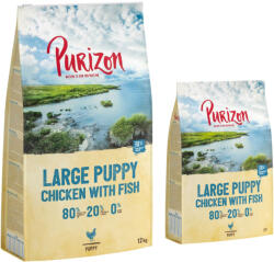 Purizon Purizon 12 kg + 2 gratis! Hrană uscată pentru câini - Puppy Large Pui & Pește