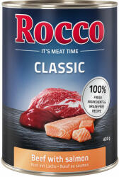 Rocco Rocco Preț special! 6 x 400 g Classic Hrană umedă câini - Vită și somon