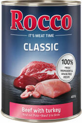 Rocco Rocco Preț special! 6 x 400 g Classic Hrană umedă câini - Vită și curcan