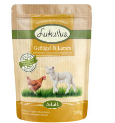 Lukullus Lukullus 5 + 1 gratis! 6 x 150/300 g Hrană umedă câini - Pasăre & Miel (6 300 g)