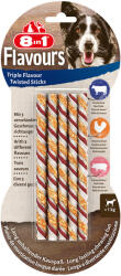 8in1 8in1 3 + 1 gratis! 4 pachete Triple Flavour snackuri pentru câini - Twisted Sticksuri de ros, x 10 bucăți