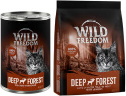 Wild Freedom Wild Freedom Preț special! 12 x 400 g hrană umedă + uscată pisici - Deep Forest Vânat & pui (12 g)