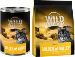 Wild Freedom Wild Freedom Preț special! 12 x 400 g hrană umedă + uscată pisici - Golden Valley Iepure & pui (12 g)