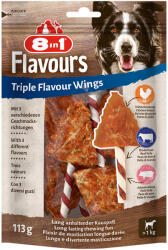 8in1 8in1 3 + 1 gratis! 4 pachete Triple Flavour snackuri pentru câini - Wings de ros, x 6 bucăți