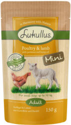 Lukullus Lukullus 5 + 1 gratis! 6 x 150/300 g Hrană umedă câini - Pasăre & miel (6 150 g)