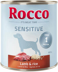 Rocco Rocco 22 + 2 gratis! 24 x 800 g Sensitive conserve câini - Miel și orez
