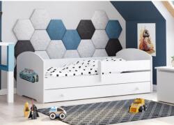 Kobi Luk Ifjúsági ágy matraccal és ágyneműtartóval 70x140cm - fehé (LUK-BAR+SZU-140x70-POLICJA)