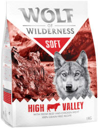 Wolf of Wilderness Wolf of Wilderness Preț special! 2 x 1 kg hrană uscată câini - Adult Soft High Valley Vită