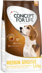 Concept for Life Concept for Life 10% reducere! 1 kg /1, 5 hrană uscată câini - Medium Sensitive, 1, 5