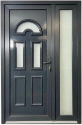  Lipcse antracit színű műanyag bejárati ajtó nyitható oldallal (pp277) - pepita - 224 900 Ft