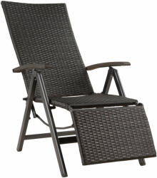 tectake Összecsukható rattan szék alumínium kerettel és lábtartóval (4967413)