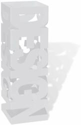 vidaXL Szögletes esőermyő / sétabot tartó 48, 5 cm fehér (242467) - pepita