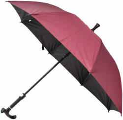  2 az 1-ben automata esernyő és sétabot - bordó (F1833)