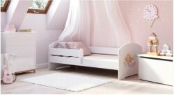 Kobi Luk Ifjúsági ágy matraccal 140x70cm - fehér - Többféle matricával (LUK-BAR-140x70-SYRENKA)