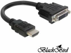 BlackBird HDMI-A apa -> DVI 24+5 anya átalakító kábel 20cm (BH1250)