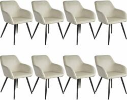 tectake 8 Marilyn bársony kinézetű szék, fekete színű (3302902)