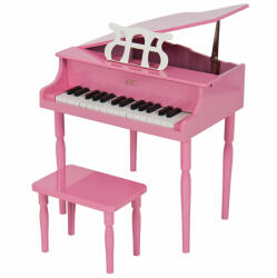 OLMA Gyermek fa zongora, székkel együtt, 48 cm, rózsaszínű (PIAN3)