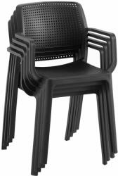  Rakásolható szék, fekete, DENTON (0000373354)