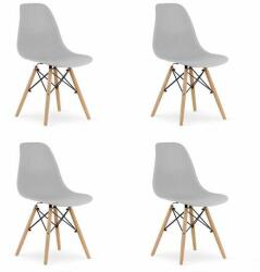 Mercaton 4 székből álló készlet skandináv stílus, Mercaton, Osaka, PP, fa, (MCTART-3313_1S)