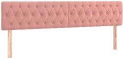 vidaXL 2 db rózsaszín bársony fejtámla 90x7x78/88 cm (346381)