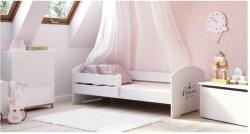Kobi Luk Ifjúsági ágy matraccal 140x70cm - fehér - Többféle matricával (LUK-BAR-140x70-SPIACA-CZARNY)