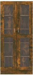 vidaXL Füstös tölgyszínű szerelt fa vitrinszekrény 82, 5x30, 5x185, 5 cm (815621) - pepita