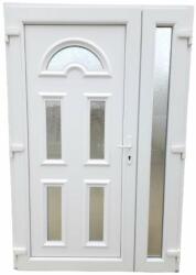  Remy-LN- Műanyag bejárati ajtó / fehér / 138x208 / (REMY-DEKORNÉLKÜL_3D_138x208_BAL)