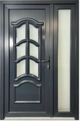  Bologna antracit színű műanyag bejárati ajtó nyitható oldallal (pp281) - pepita - 229 900 Ft