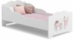 Kobi Anna Ifjúsági ágy matraccal 70x140cm - fehér - Többféle matricával (ANNA-140x70-DZIEWCZYNKA-JEDNOROZEC)