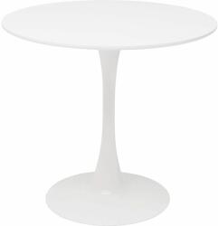  KONDELA Kerek étkezőasztal Reventon 80x75 cm - fehér matt
