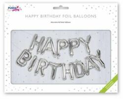 PUKKA PAD Léggömb, 40 cm, PUKKA PAD "Happy Birthday", ezüst (PUPL066) - jatekotthon