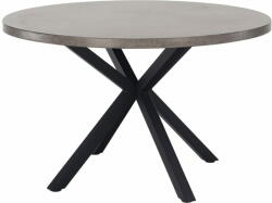  KONDELA Medor kerek étkezőasztal - beton / fekete