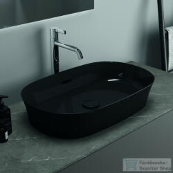 Ideal Standard IPALYSS 60x38 cm-es pultra ültethető mosdó leeresztő nélkül, fényes fekete E1397V2 (E1397V2)