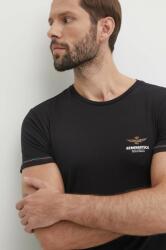 Aeronautica Militare t-shirt fekete, férfi, nyomott mintás, AM1UTI003 - fekete L