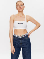 Tommy Jeans Top DW0DW15458 Alb Cropped Fit