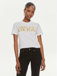 Versace Jeans Couture Tricou 76HAHT04 Alb Slim Fit