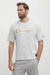 Champion pamut póló szürke, férfi, nyomott mintás, 219998 - szürke M - answear - 21 990 Ft
