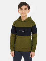 Tommy Hilfiger Bluză Essential Colorblock KB0KB08385 S Verde Regular Fit