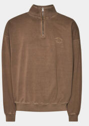 BDG Urban Outfitters Bluză Mock Neck Zip Crest 77172575 Maro Regular Fit