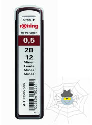 rOtring Grafitbél ROTRING 0, 5mm 2B - 12 szál/tubus