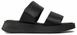 Calvin Klein Jeans Şlapi Slide Double Strap Sandal Dc YW0YW01355 Negru