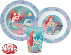 Disney Hercegnők Ariel étkészlet, micro műanyag szett (STF11156)