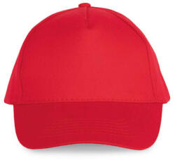 K-UP KP051 öt paneles pamut baseball sapka K-UP, Red-U (kp051re-u)