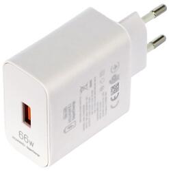 Honor hálózati töltő USB aljzat (66W, gyorstöltő) FEHÉR (HW-110600E00)