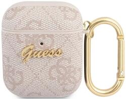 Guess GUA24GSMP husă pentru AirPods roz 4G Script Metal Collection (GUA24GSMP)