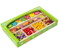 Viga Toys Set creativ de confectionat bijuterii din margele din lemn, Viga Toys - cosuletulcujucarii - 96,60 RON