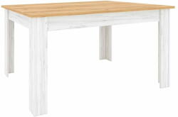  KONDELA Összecsukható étkezőasztal Sudbury VAL VEL - Tölgy kézműves arany / dub mesterség fehér