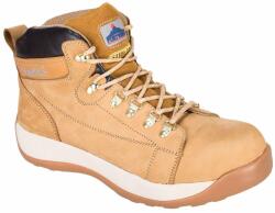 Portwest Ghete de lucru din piele nabuc cu bombeu metalic, captuseala confortabila, talpa antiderapare - Portwest Nubuck SB HRO - maro, 46 (FW31HOR46)